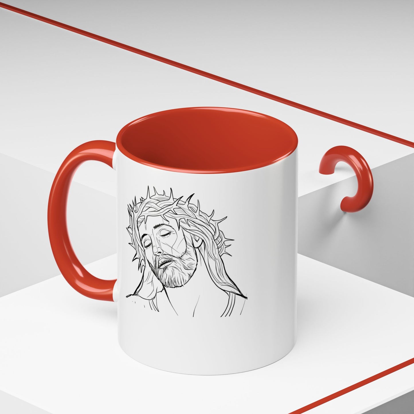 Taza de café con detalles inspiradores de Jesús - 11oz y 15oz - Perfecta para regalos basados en la fe.